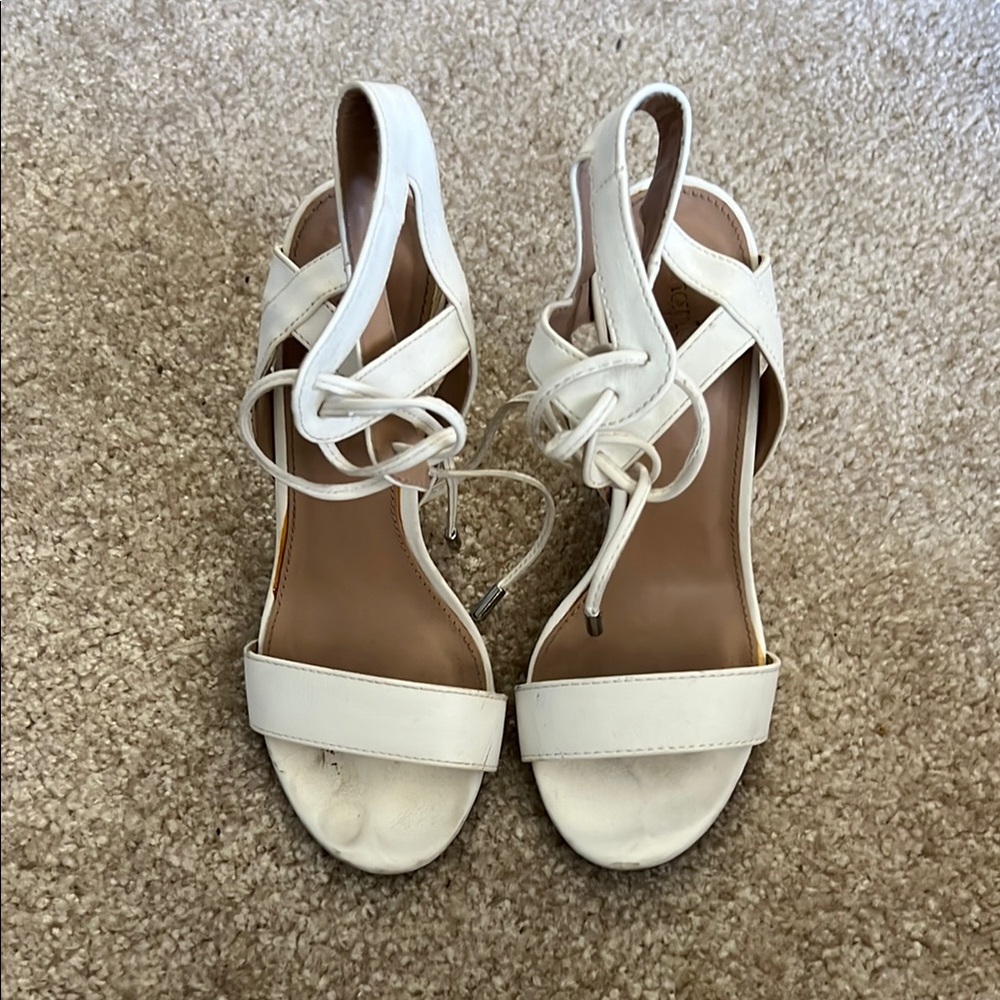 Cute white Charlotte Russe chunky heels